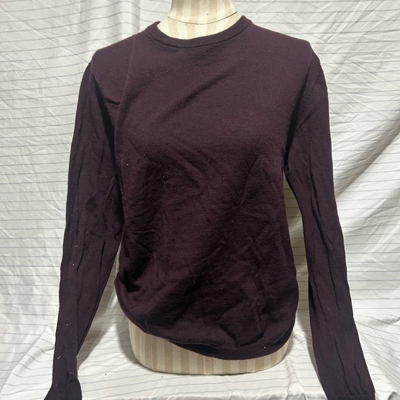 Goodthreads Women's Dark Maroon Long Sleeve Top - Picture 2 of 5